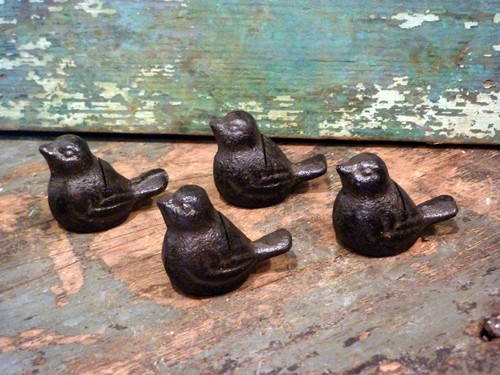 Cast iron set - cast, bird
