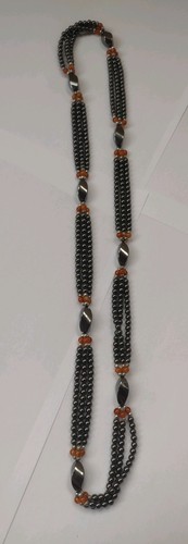 Hematite multi strand necklace - hematite,