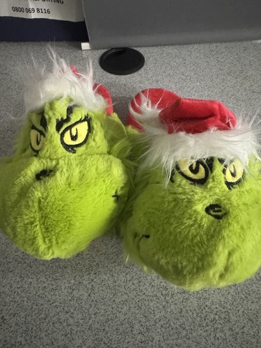 Grinch christmas slippers size - christmas,