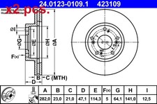 X2 PCS FRONT BRAKE DISC ROTOS