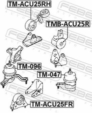 Engine mount Right Front TM-ACU25RH FEBEST for TOYOTA PREVIA / ESTIMA II