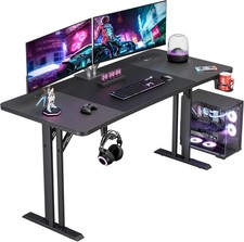 140/160×70cm Gaming Desk Game Table with Cup Holder & Headphone Hook