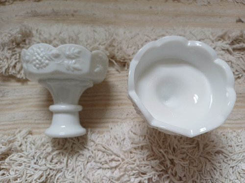 Vintage milk glass candle - vintage,