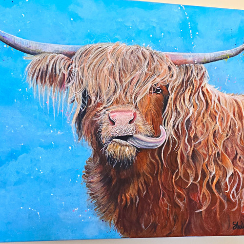 Realism highland cow - highland, portrait