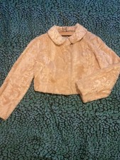 Vintage 50s cream fur cropped - vintage,