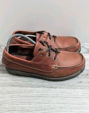 Clarks Active Air Brown Leather Shoes Size UK 7.5 G