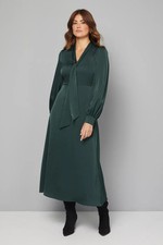 Wallis Green Fit & Flare Dress Womens Daywear Dresses