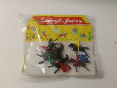 Vintage plastic cowboys and - plastic,