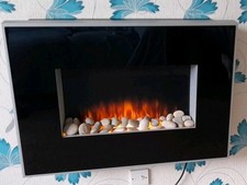 Wall Mounted Pebble Electric Fire Surround Flame Effect