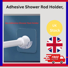 2pc Adhesive Shower Rod