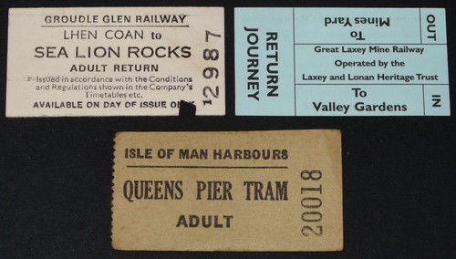 Iom miniature railway tickets - railway,