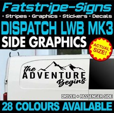 to fit CITROEN DISPATCH MK3 LWB L2 ADVENTURE BEGINS GRAPHICS STICKERS CAMPER VAN