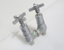 Large Antique Brass Taps Bath Teardrop Torpedo Bath Globe Old Nickel Vintage