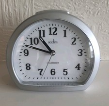 Acctim "Smartlite" Silent Sweep Quartz Alarm Clock with Snooze and Sensor Light.