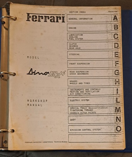 Ferrari dino 308 - 308, workshop
