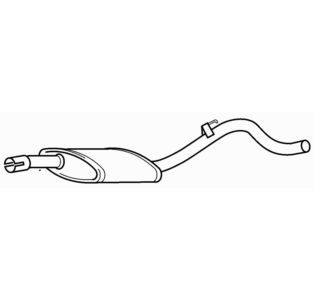 Centre exhaust middle - middle, silencer