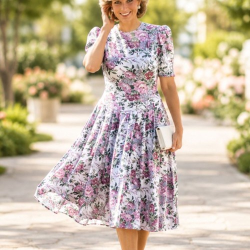 80s floral puff sleeve basque - sleeve,