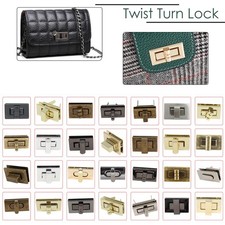 Metal Clasp Twist Lock Turn Lock Bag Buckle Closure Fasteners DIY Handbag Purses