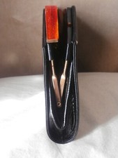 Vintage Pierre Cardin Leather Cross Body/Clutch Hand Bag Bakerlite clip/open