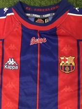 RARE Barcelona 1997/98 ORIGINAL Home Shirt Vintage Kappa Football MEDIUM FIT