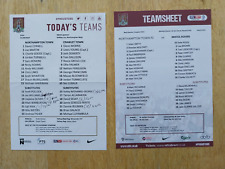 NORTHAMPTON - 2 HOME TEAMSHEETS  (CRAWLEY, BRISTOL ROVS.)
