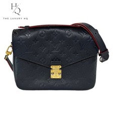 Pre-Owned Authentic LOUIS VUITTON Metis Pochette MM Marine Rouge [LHQ291]