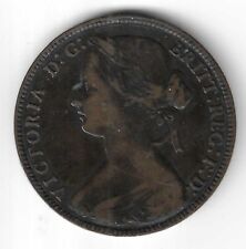 Victoria Young Head 1860 Coinage Bronze One Penny 1d British Victorian Coin