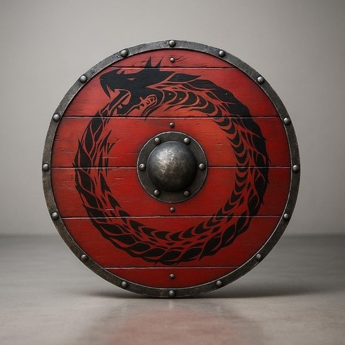 Dragon viking shield - dragon,
