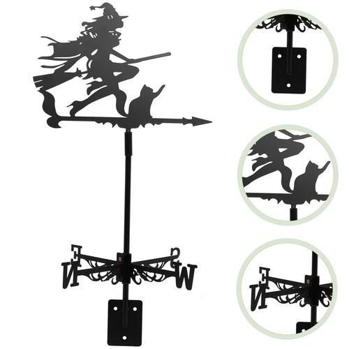 1pc witch weathervane - witch, european