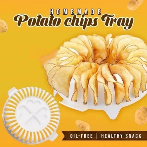 Microwave baked potato chips - microwave,