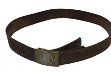 Genuine Vintage German Army Military Field Belt Buckle WW1 WW2 & Leather Belt