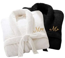 2 x Personalised Bath Robe Mr