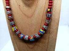 New red necklace with antique