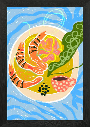 Tiger prawns shrimp - |, platter
