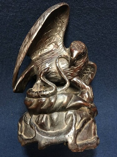 Wood carving sculpture hawk - carving,