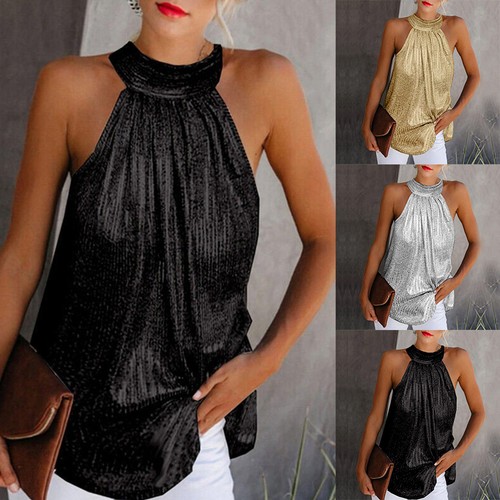 Halter neck vest sleeveless - neck,