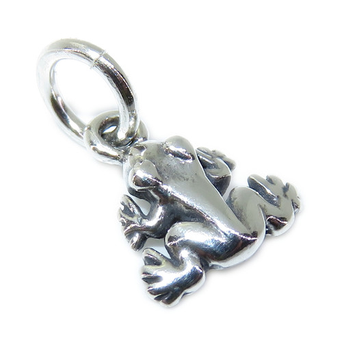 Tiny frog sterling - sterling, silver