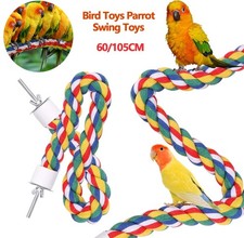 Bird Toys Parrot Swing Toys Bird Parrot Climbing Rope Pet Cotton Rope Perches