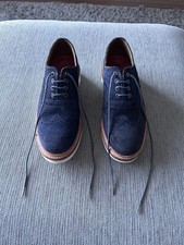 Grenson Archie v Brogue Suede Nubuck Navy White, UK Size 6 (RRP £345 VGC)