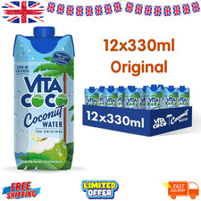 Vita Coco Pure Coconut Water 12x330ml Natural Hydration Electrolytes Gluten Free