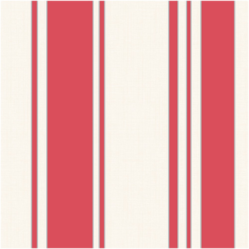 Red cream stripe - cream, wallpaper