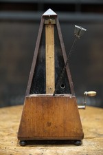 Antique Neuweiler & Petersen Wooden Pyramid Metronome c1920s German Fully Workin