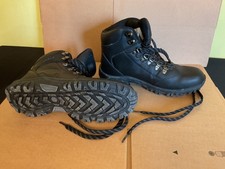 GELERT WOMEN`S LEATHER MID Top Walking Boots Waterproof SHOES BLACK UK 6 EUR 39