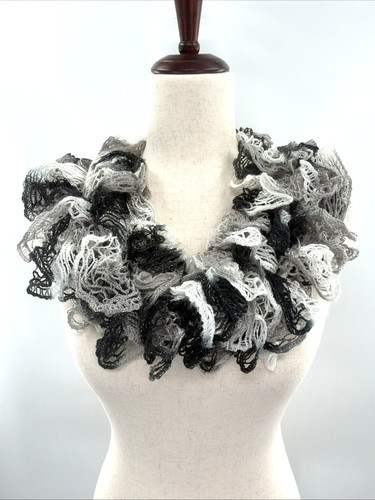 Handmade ruffle yarn scarf - handmade,