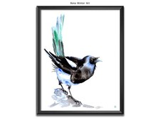 Personalised Magpie Watercolor