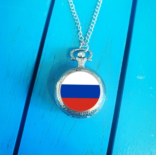 Russia flag pocket watch - russia,