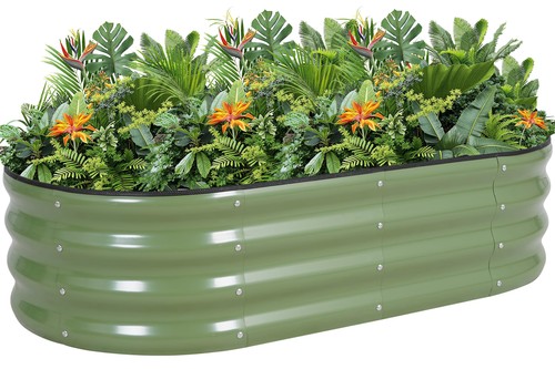 Galvanized metal raised garden - galvanized,