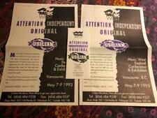 1993 MUSIC WEST Festival Posters / Signup Sheets vancouver canada punk pop indie