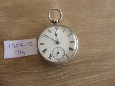 SILVER FUSEE GENTS POCKET WATCH DATES C 1866