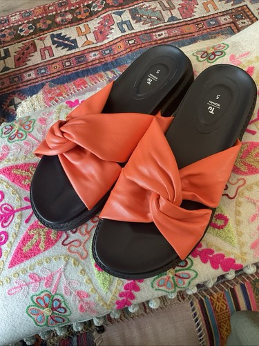 Orange sandals sliders size - tu,